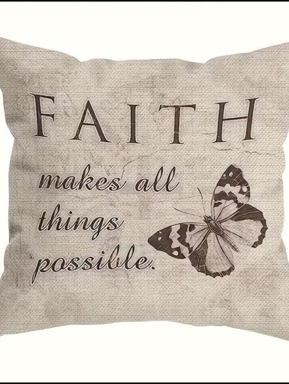 4 Pcs. Inspirational Butterfly Quote Accent Pillow Covers - Beige - Picture 4 of 6